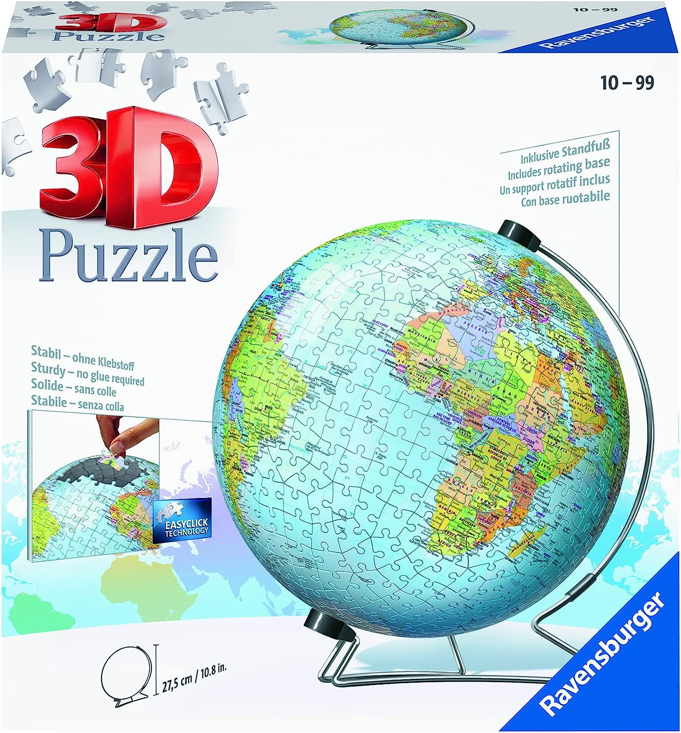 Wereld in 3D met de Ravensburger Wereldbol